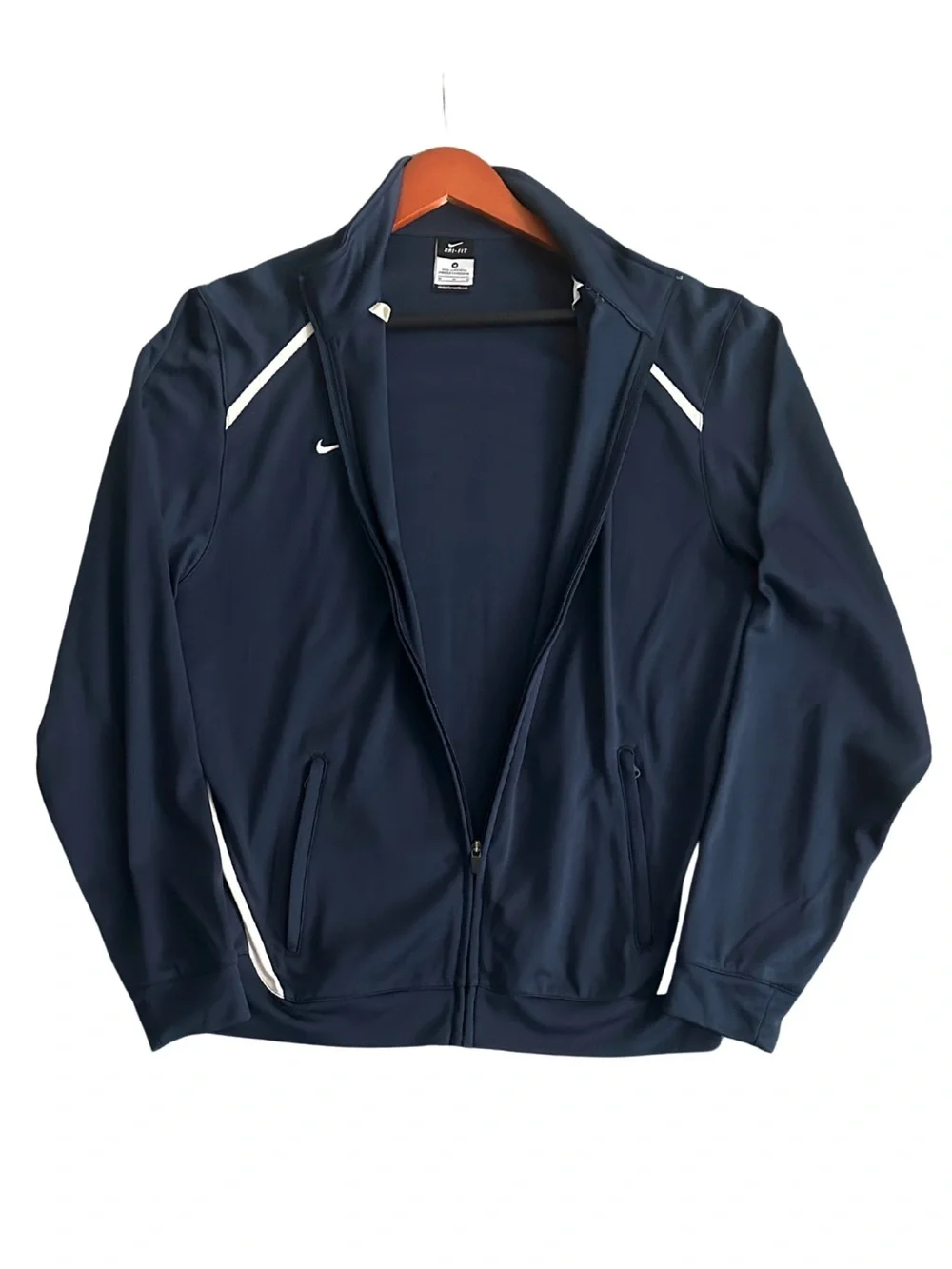 Nike Dri-FIT Men’s Track Jacket 2011 Navy Blue Full Zip NWOT Size M 325296-420